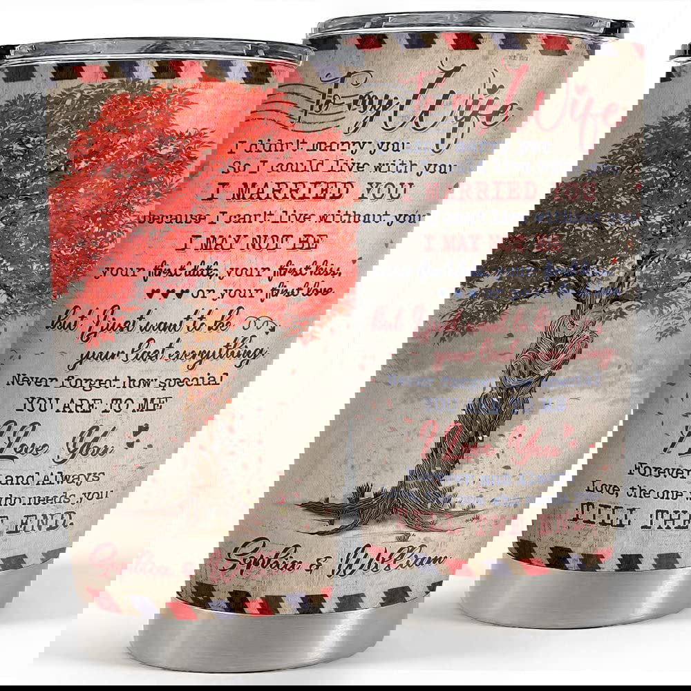 Personalized couple tumbler letter to my wife from husband gift Personalized Tumbler