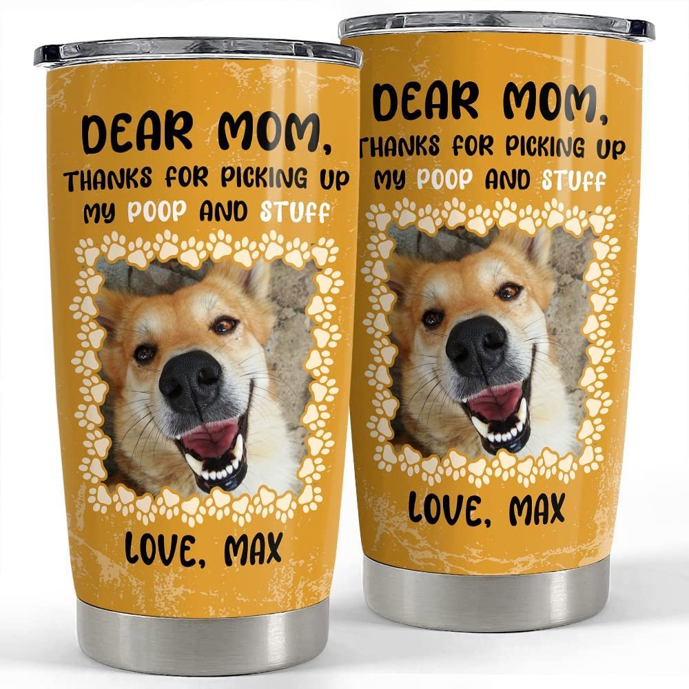 Personalized dog mom tumbler custom dog photo for mama mother nana Personalized Tumbler