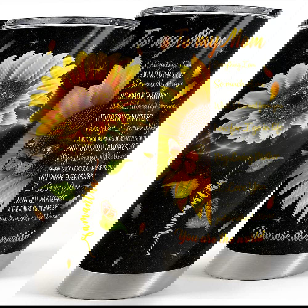 Personalized mom tumbler sunflower to my mom mother’s day gift Personalized Tumbler