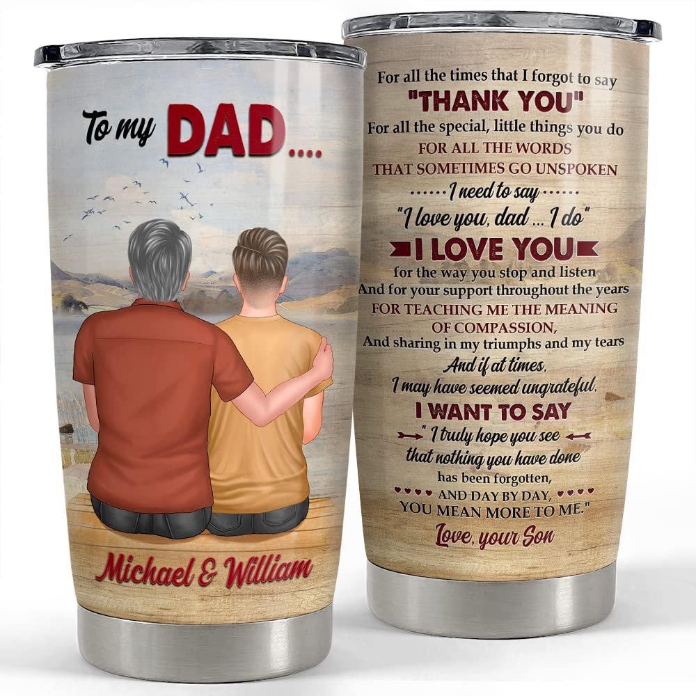 Personalized to dad tumbler from son clothes gift for man dad Personalized Tumbler