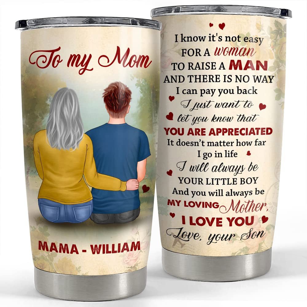 Personalized to mom tumbler from son clothes best customize gift Personalized Tumbler