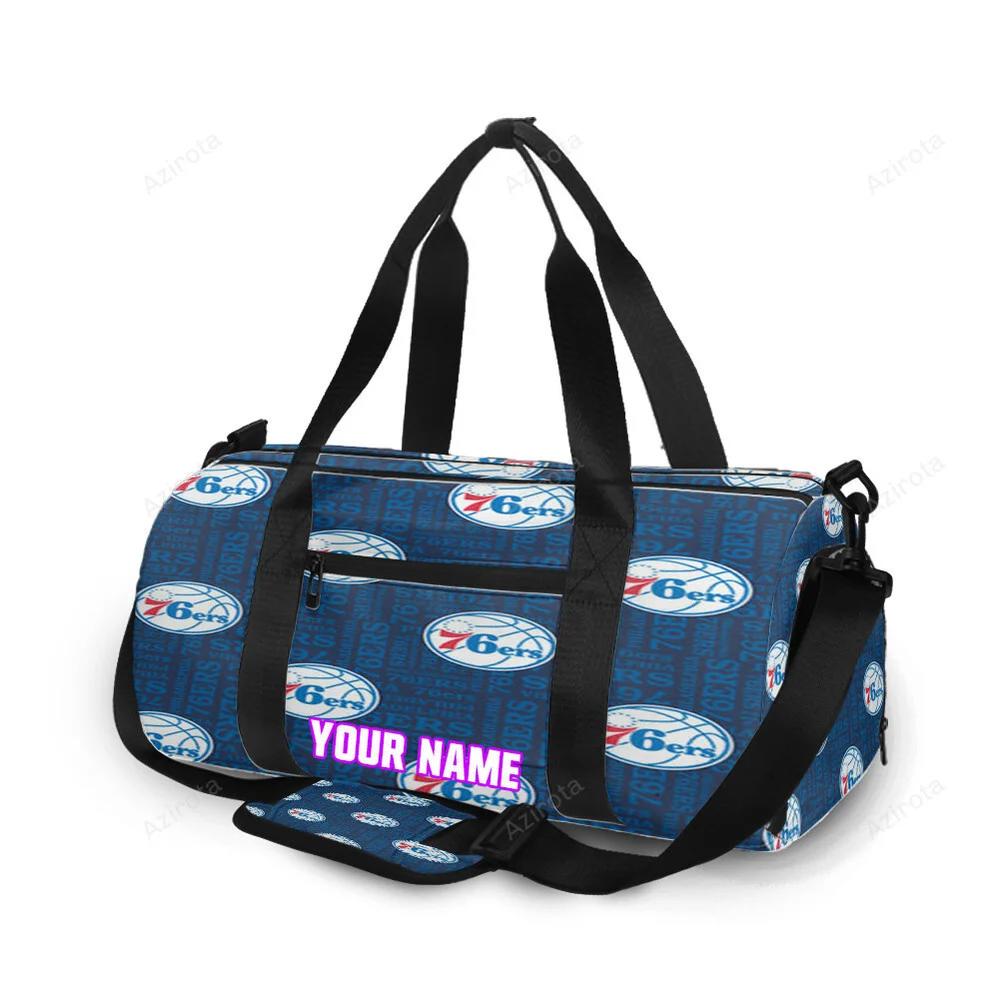 Philadelphia 76ers 10 personalized name travel bag gym bag 2183 Travel Bag