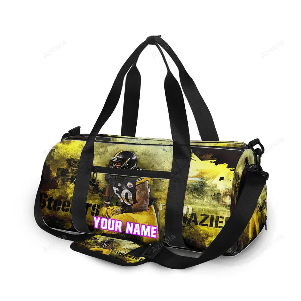 Pittsburgh steelers ryan shazier no50 personalized name travel bag gym bag 1578 Travel Bag