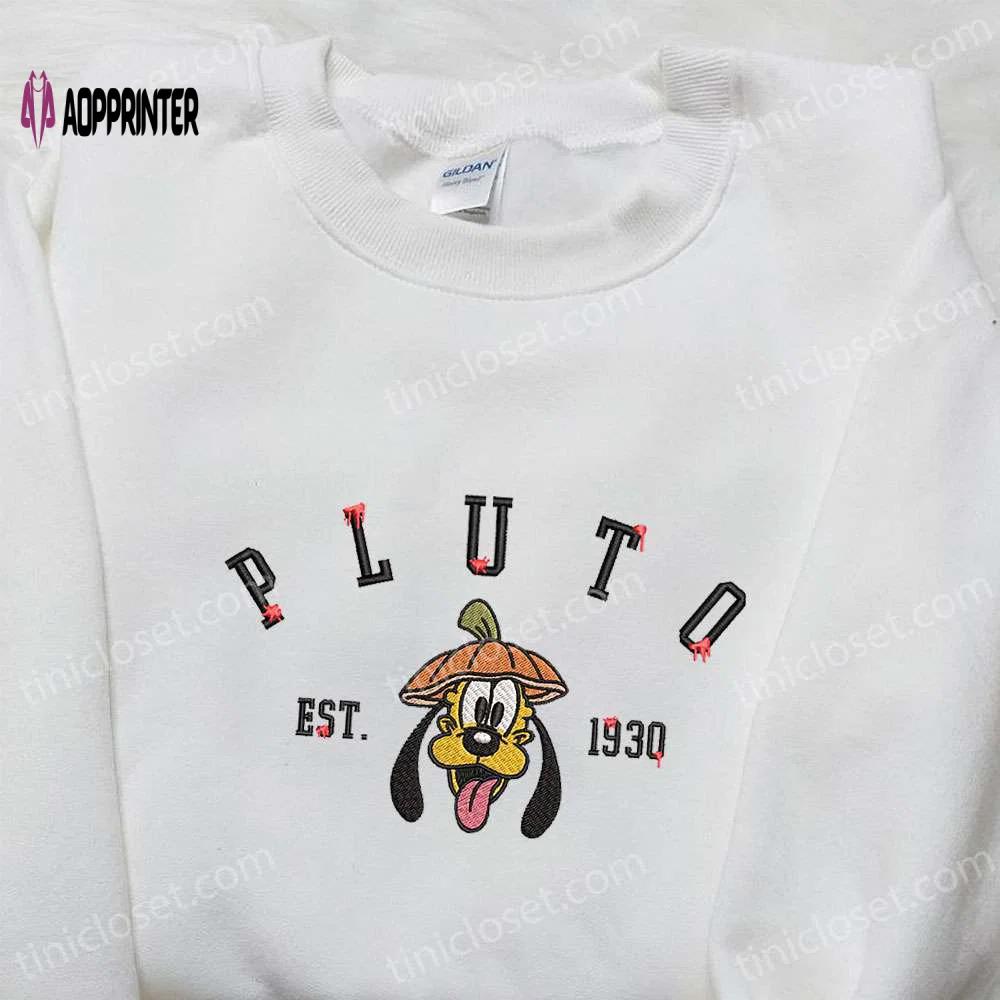 Pluto pumpkin est 1930 embroidered shirt: disney halloween gift for family Embroidered Shirt