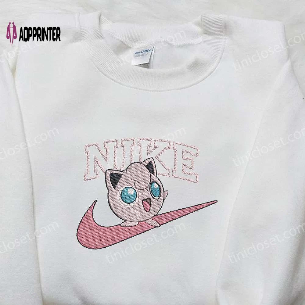 Pokemon embroidered shirt: nike x jigglypuff custom design Embroidered Shirt