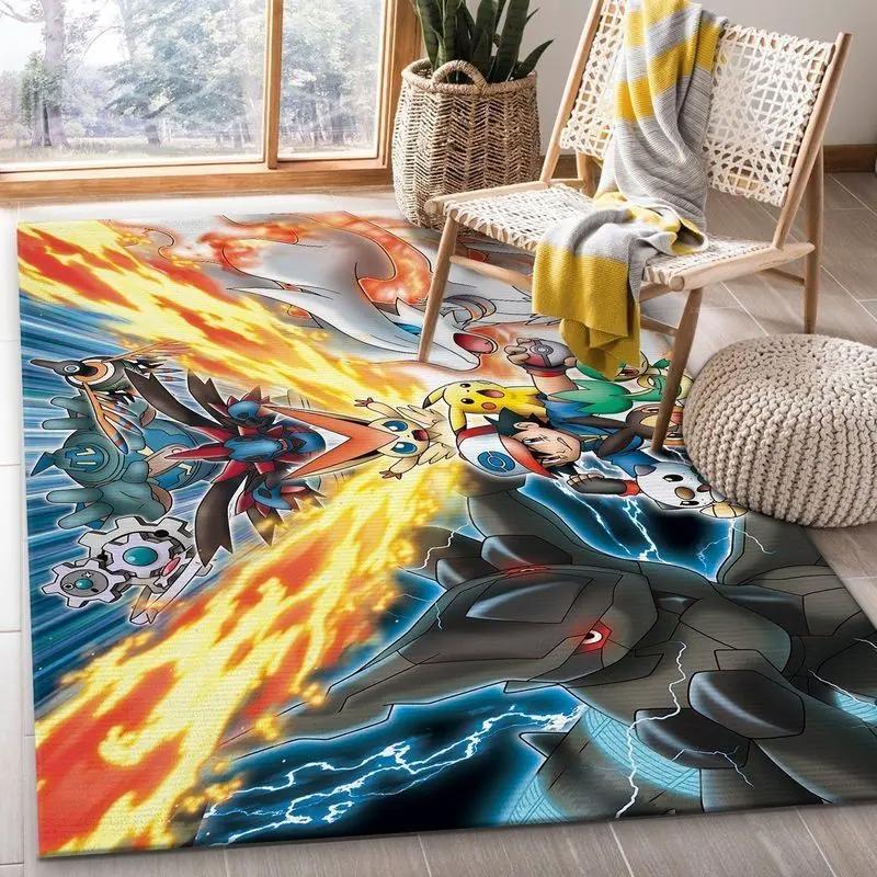Pokemon family anime movies area rug living room and bed room rug rug regtangle carpet floor decor home decor Rectangle Rug