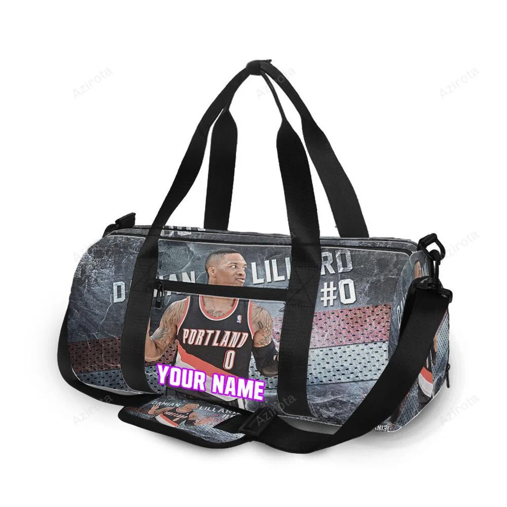 Portland trail blazers damian lillard1 personalized name travel bag gym bag 2373 Travel Bag