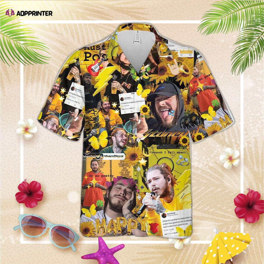 Post malone hawaiian shirt, gift for men women Hawaii Shirt