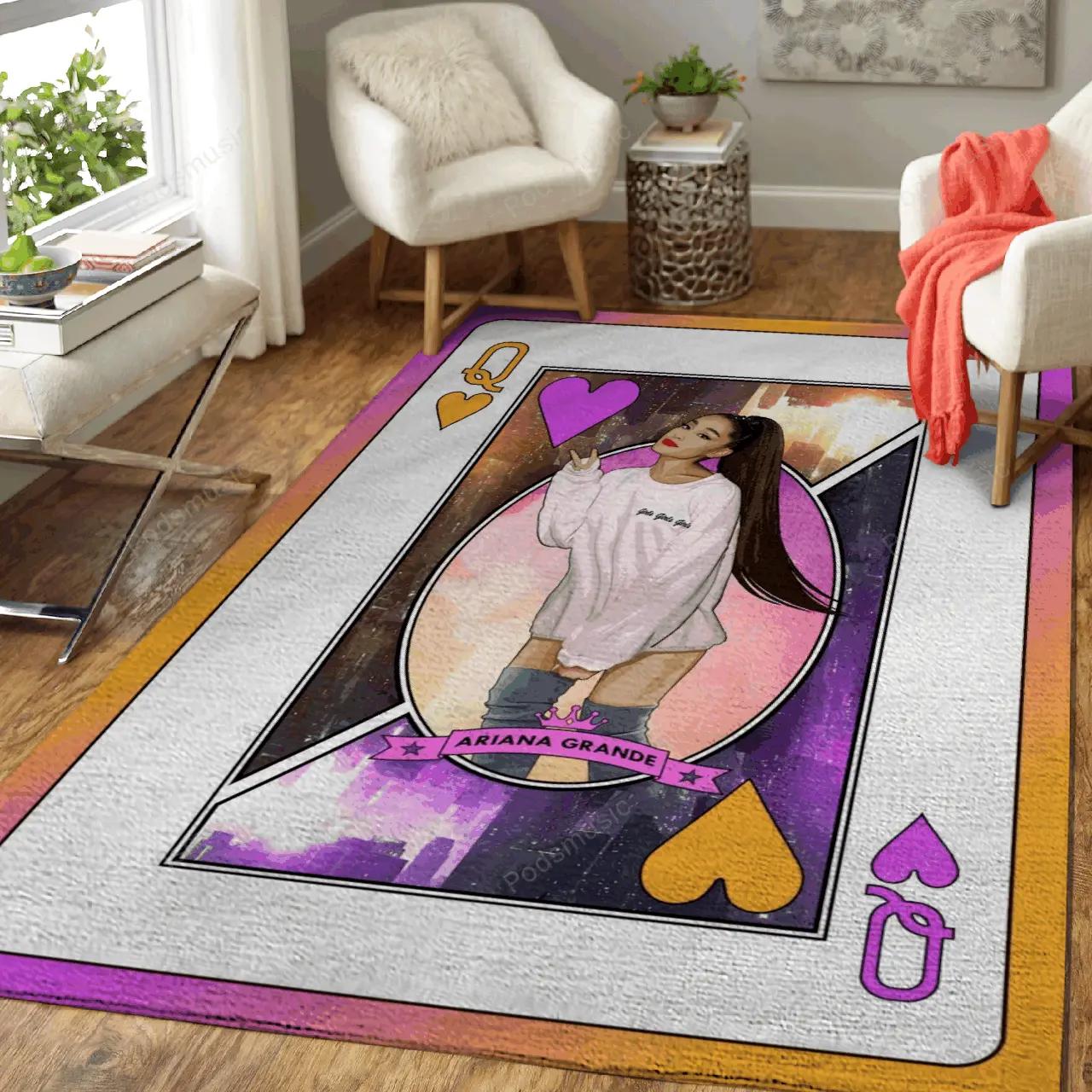 Queen ariana grande queens of music art for fans area rug living room carpet rug regtangle carpet floor decor home decor Rectangle Rug