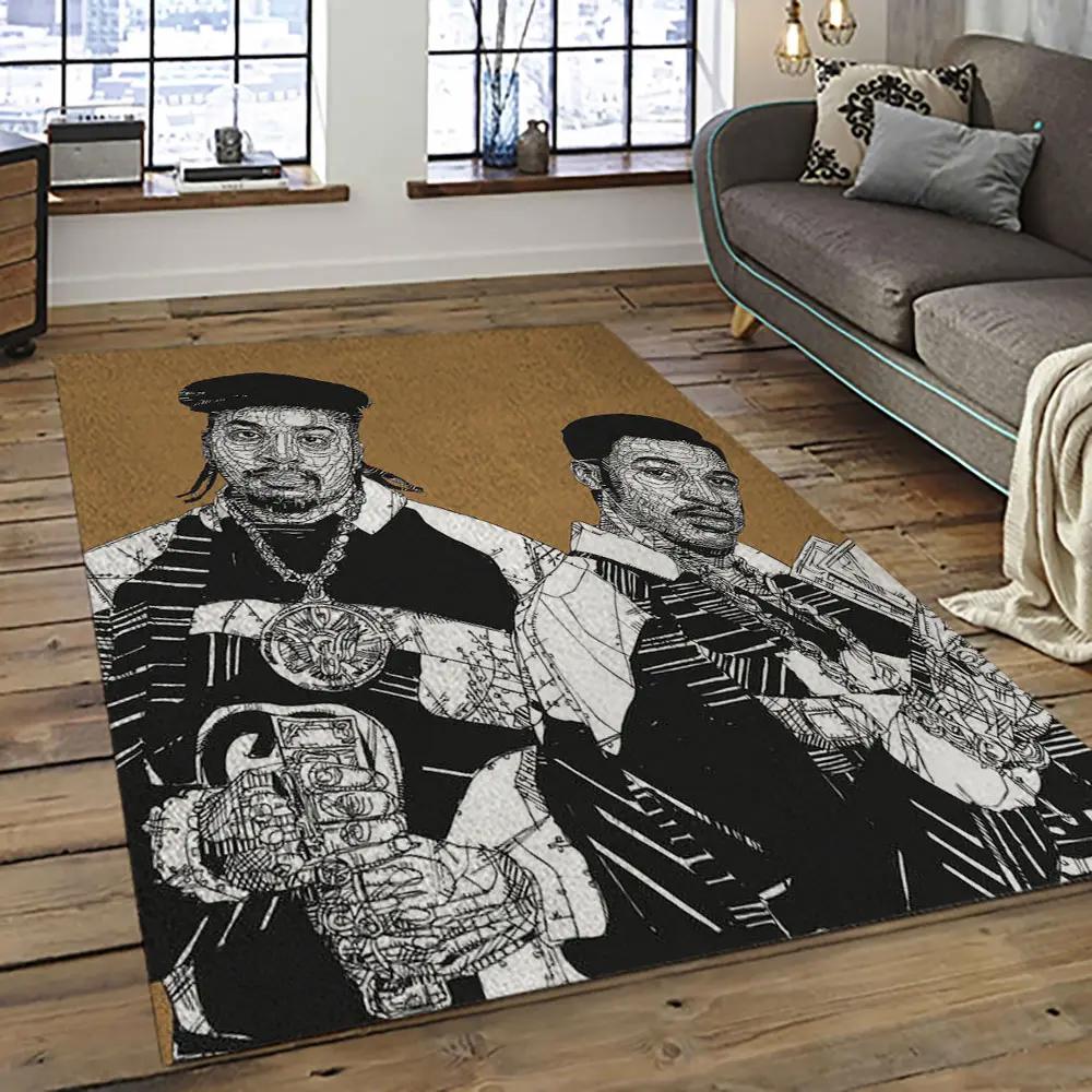 Rakim rapper hiphop music retangle carpet area rug home decor best gift for fan and friends rk10 Rectangle Rug