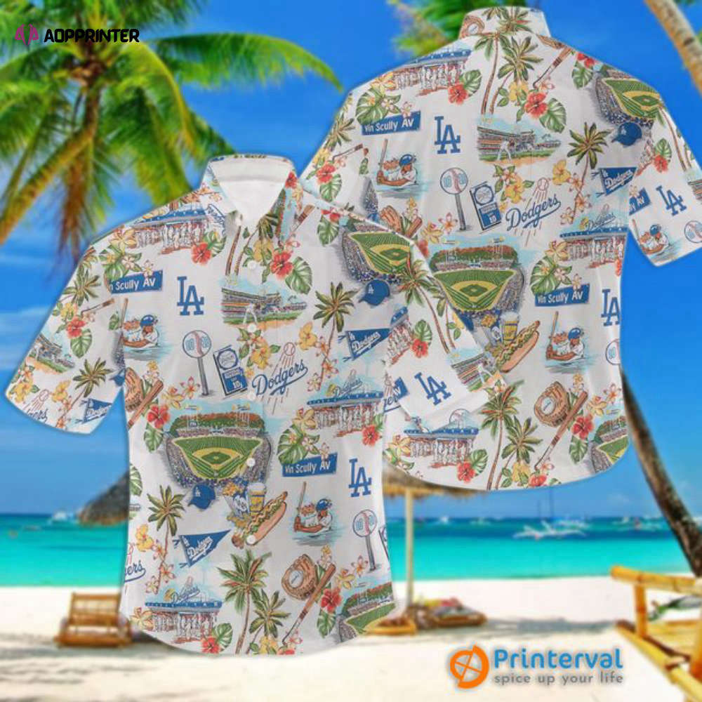 Reyn spooner 2022 men’s los angeles dodgers mlb classic fit scenic hawaiian shirt Hawaii Shirt