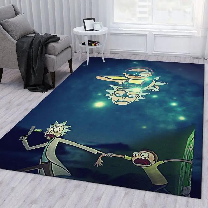 Rick and morty 41 area rug living room and bed room rug rug regtangle carpet floor decor home decor Rectangle Rug
