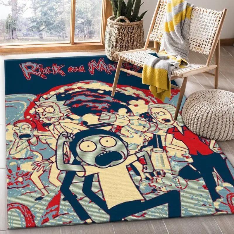 Rick and morty 7 area rug living room and bed room rug rug regtangle carpet floor decor home decor Rectangle Rug