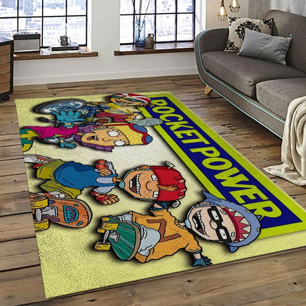 Rocket power action cartoon retangle carpet area rug home decor best gift for fan and friends rp14 Rectangle Rug