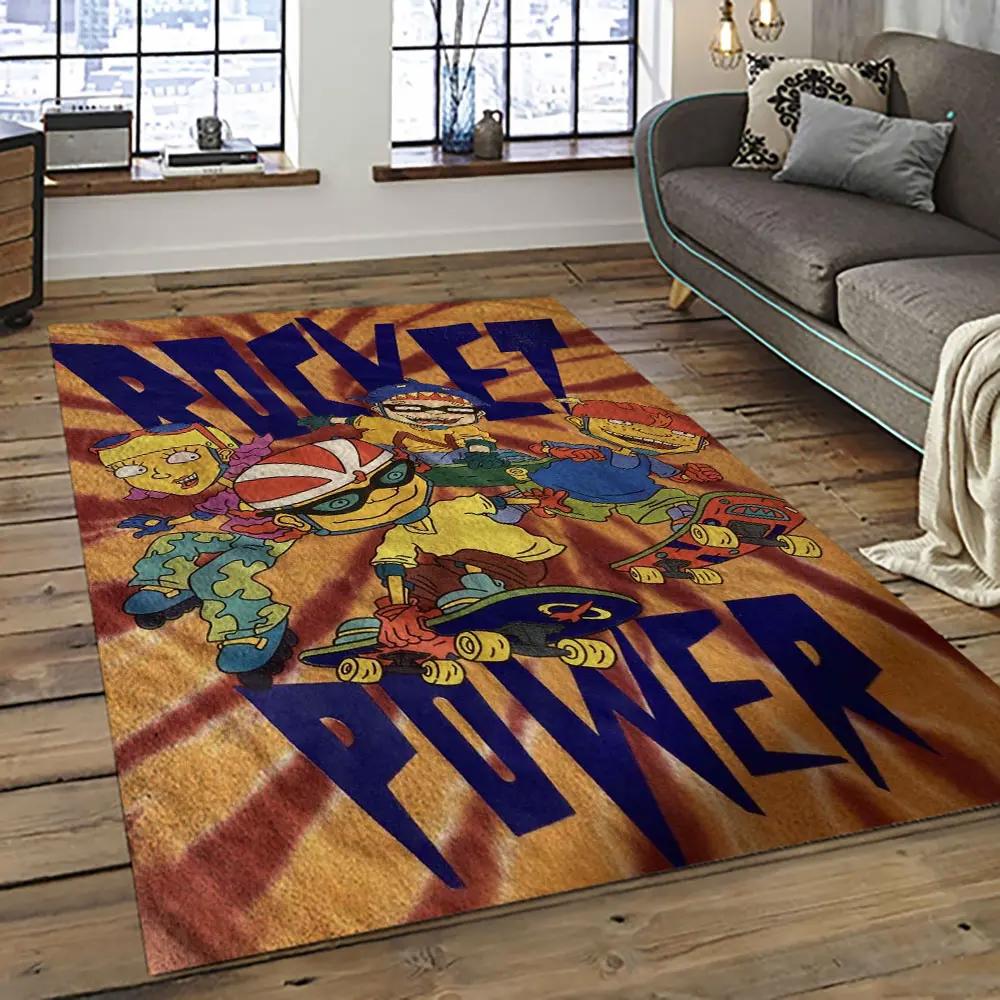 Rocket power action cartoon retangle carpet area rug home decor best gift for fan and friends rp16 Rectangle Rug