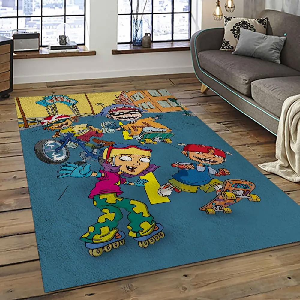 Rocket power action cartoon retangle carpet area rug home decor best gift for fan and friends rp31 Rectangle Rug