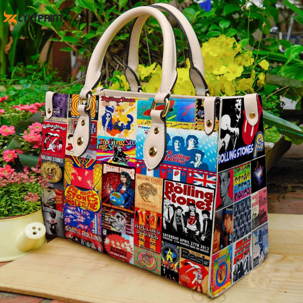 Rolling stones 2 leather handbag 1 3412 Women Leather Hand Bag