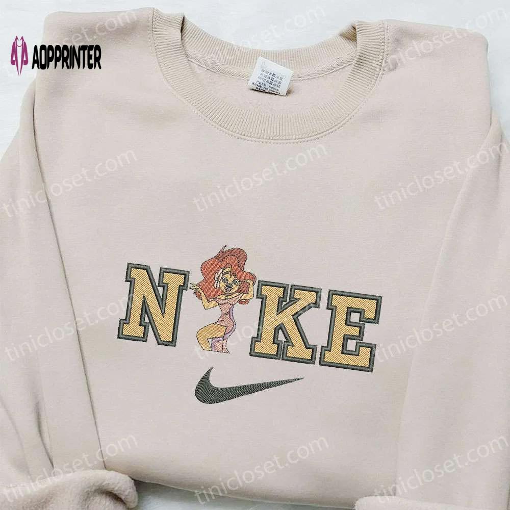Roxanne x nike cartoon embroidered sweatshirt – disney characters inspired hoodie Embroidered Shirt