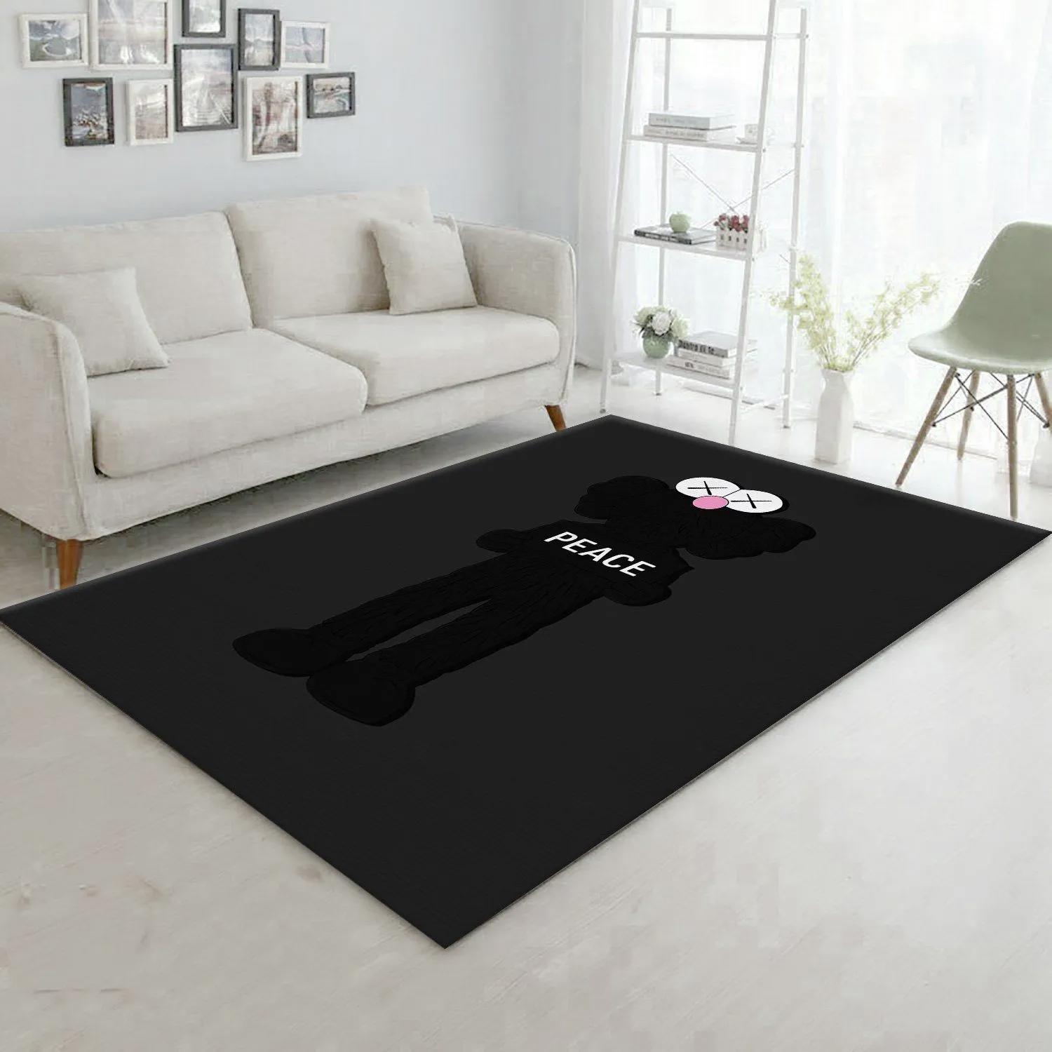 Rugs in living room and bedroom - Kaws area rugs fashion brand rug floor decor floor mats keep warm in winter Rectangle Rug