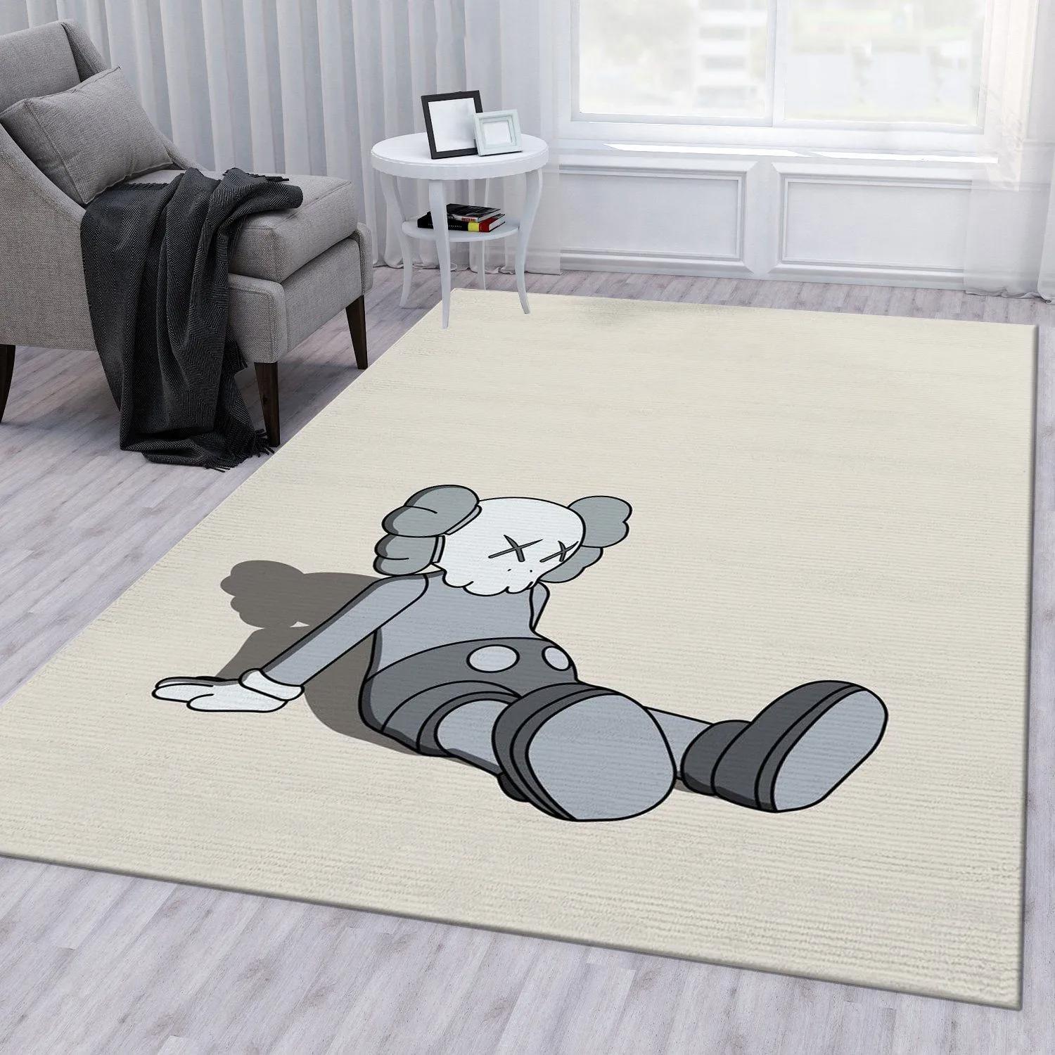 Rugs in living room and bedroom - Kaws holiday grey fashion brand area rug living room rug floor decor home decorations Rectangle Rug