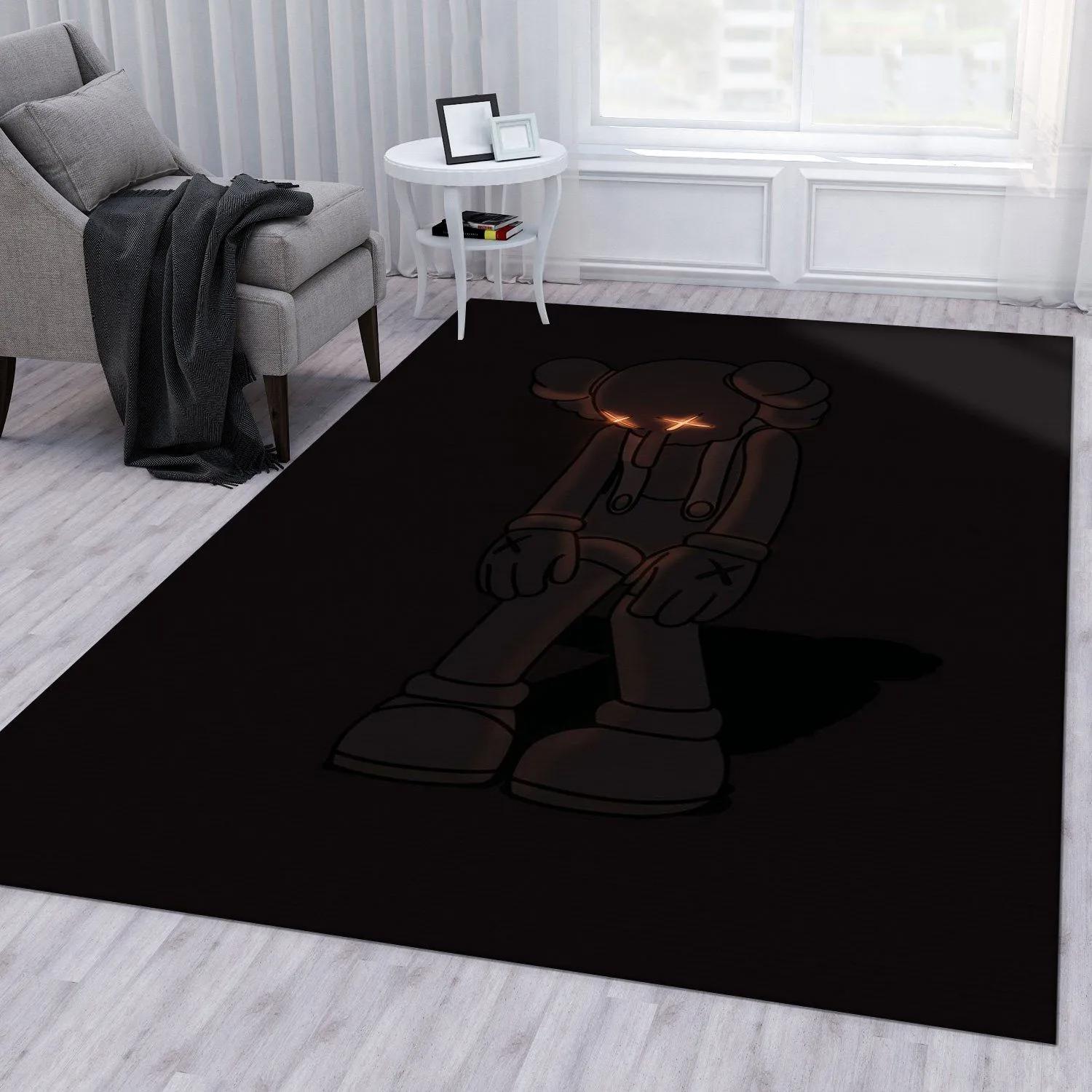 Rugs in living room and bedroom - Kaws lie glow area rug for christmas living room rug floor decor floor mats keep warm in winter Rectangle Rug