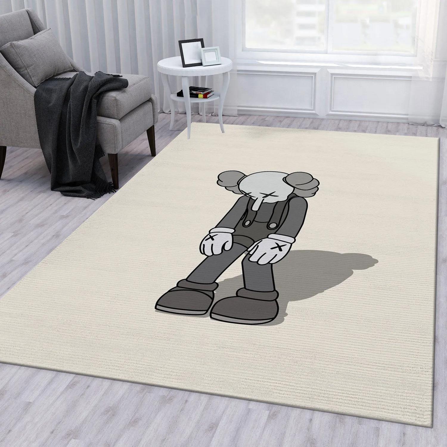 Rugs in living room and bedroom - Kaws small lie figure rug living room rug carpet christmas gift floor mats keep warm in winter Rectangle Rug