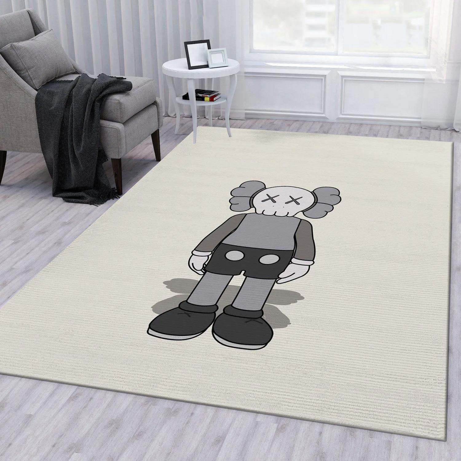 Rugs in living room and bedroom - Kaws standing grey fashion brand area rug living room rug floor decor home decorations Rectangle Rug