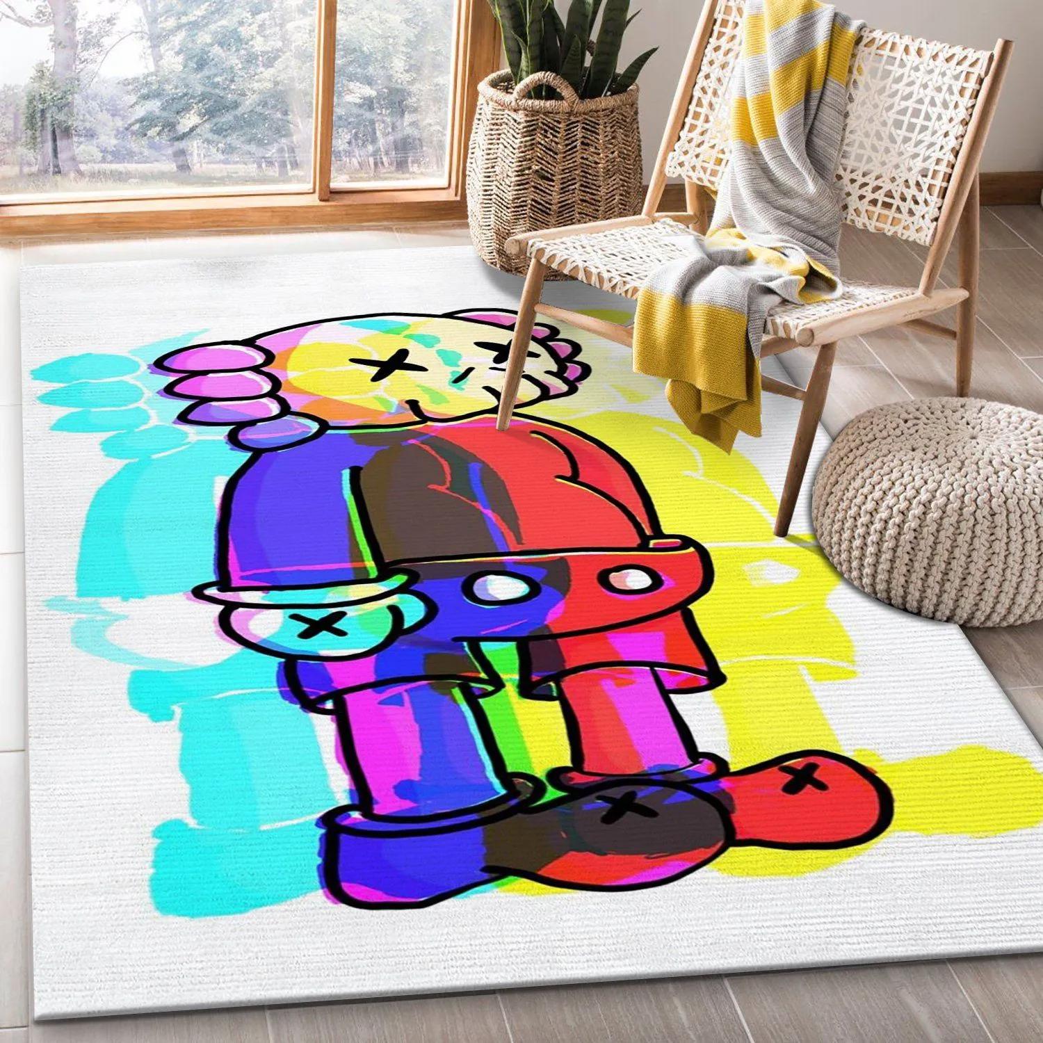 Rugs in living room and bedroom - Kaws ver4 fashion brand area rug bedroom rug us gift decor Rectangle Rug