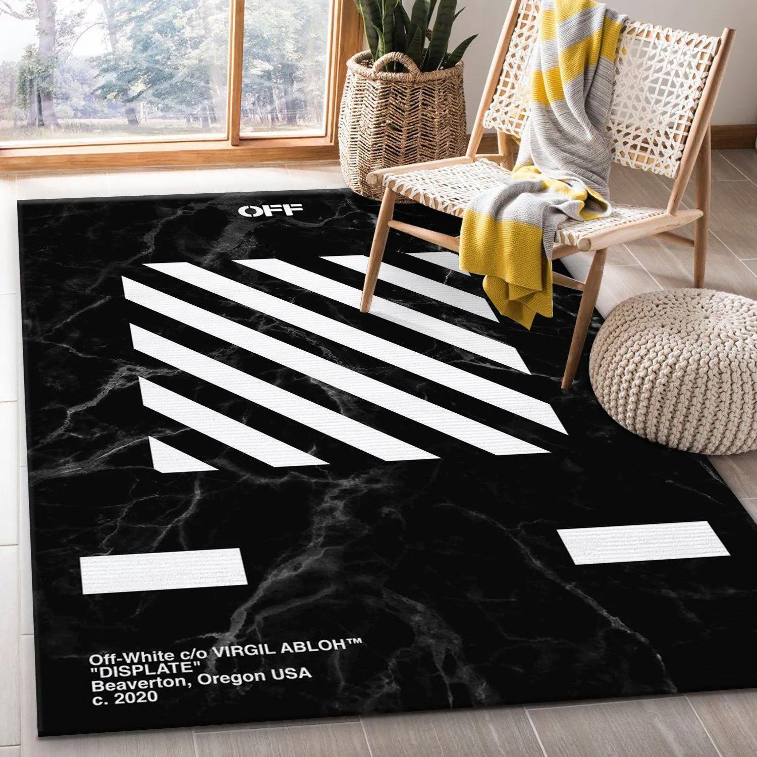Rugs in living room and bedroom - Off-white marmor area rug living room rug floor decor home decorations Rectangle Rug