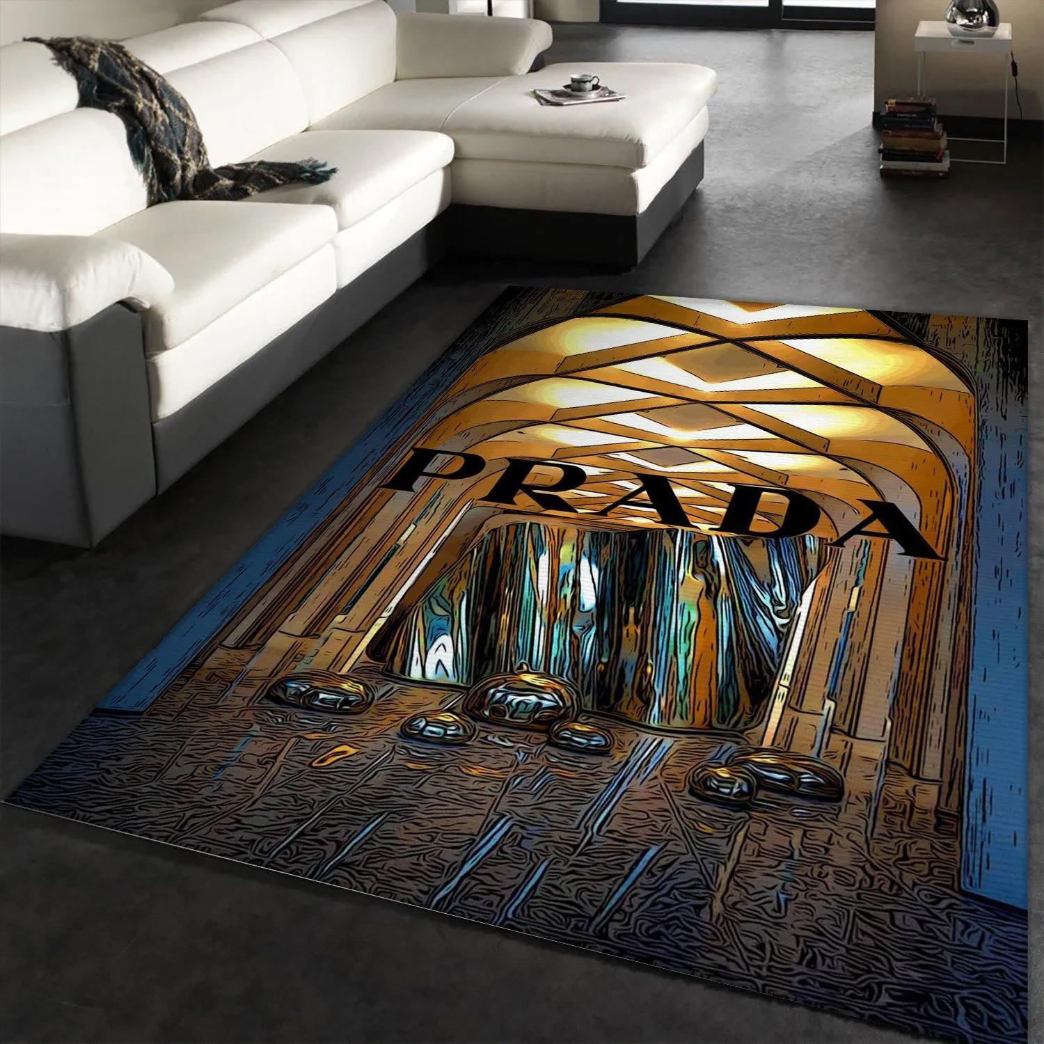 Rugs in living room and bedroom - Prada fashion area rug fashion brand rug christmas gift floor mats keep warm in winter Rectangle Rug