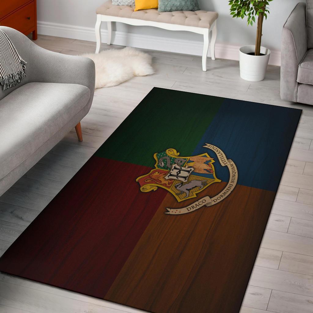 Rugs in living room and bedroom hogwarts harry potter Rectangle Rug