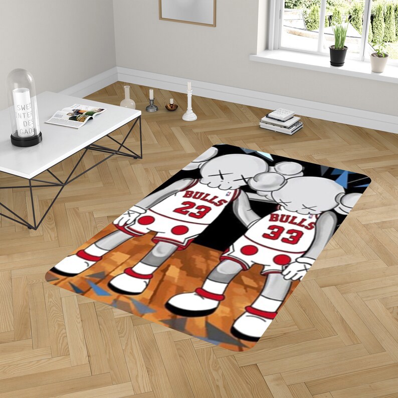 Rugs in living room and bedroom kaw rug - cartoon rug - kaw home decor- hypebeast rug- new kaw rug- rug for boy- kaw decor-kaw area rug- cartoon kaw rug- kid room rug Rectangle Rug