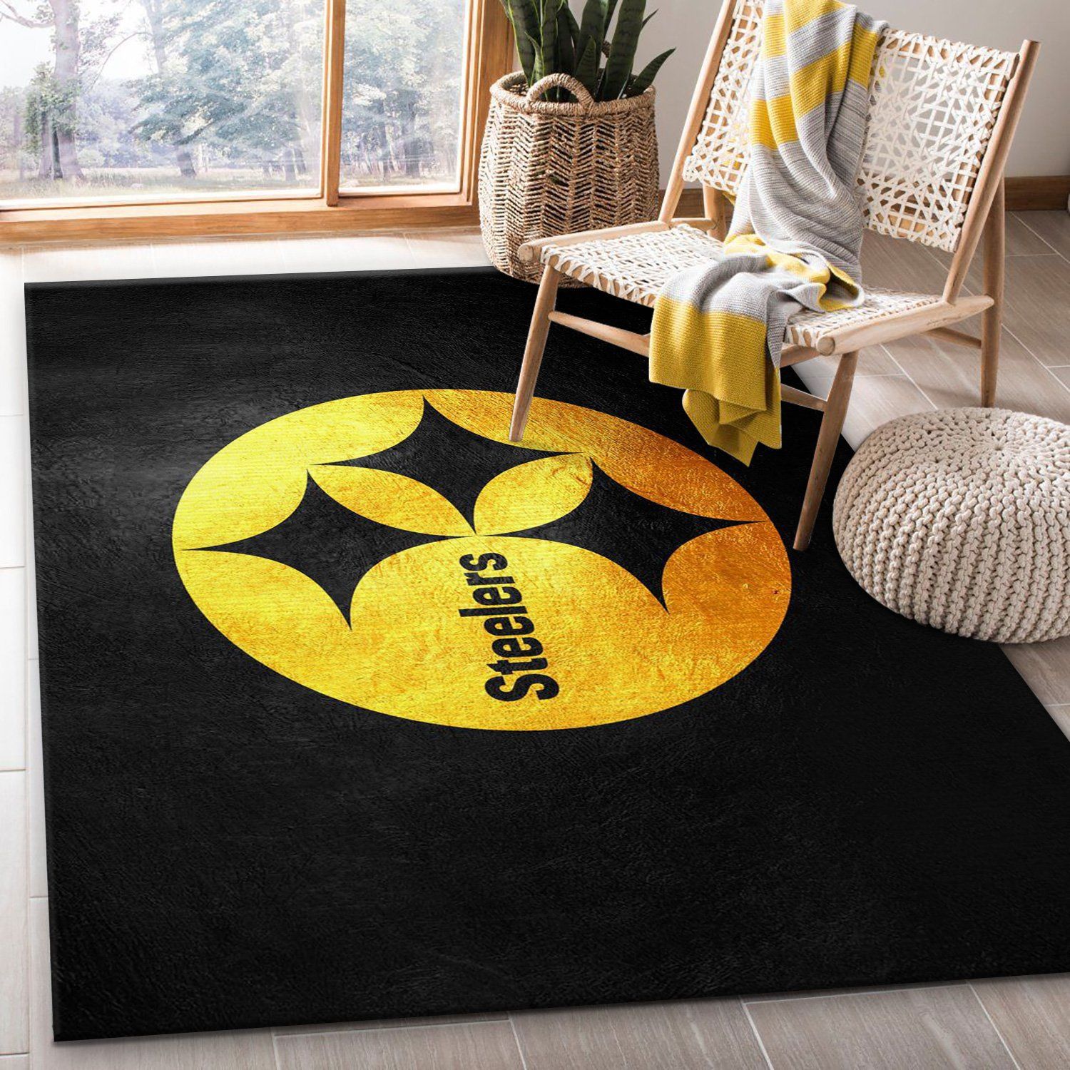 Rugs in living room and bedroom pittsburgh steelers nfl team logos area rug- kitchen rug- us gift decor Rectangle Rug