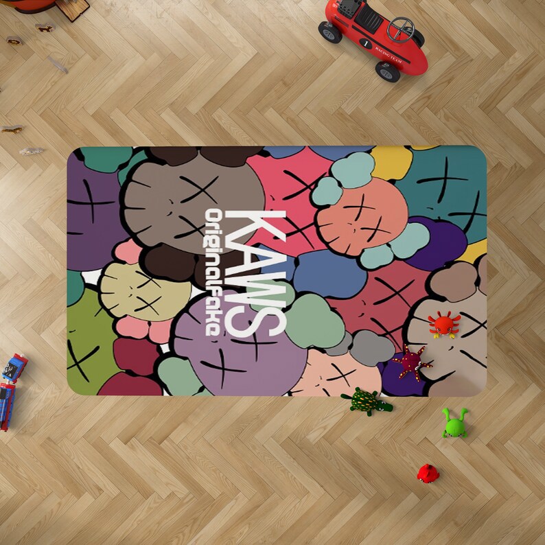 Rugs in living room and bedroom sesame street kaw rug - popart kaw kid room rug - kaw kid room rug- kids rug- kaw street style rug- kaw rug- colorful pop art kaw rug Rectangle Rug