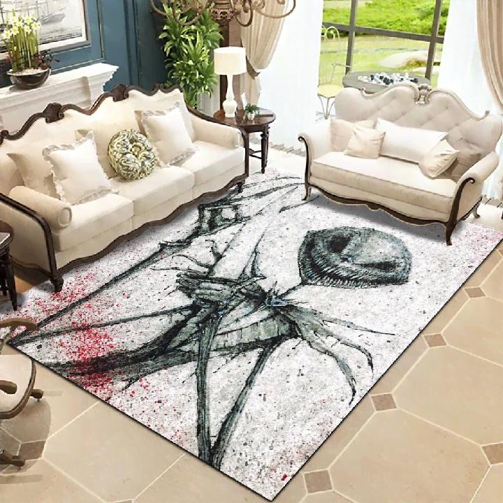 Rugs in living room and bedroom the nightmare before christmas jack skellington area rugs Rectangle Rug