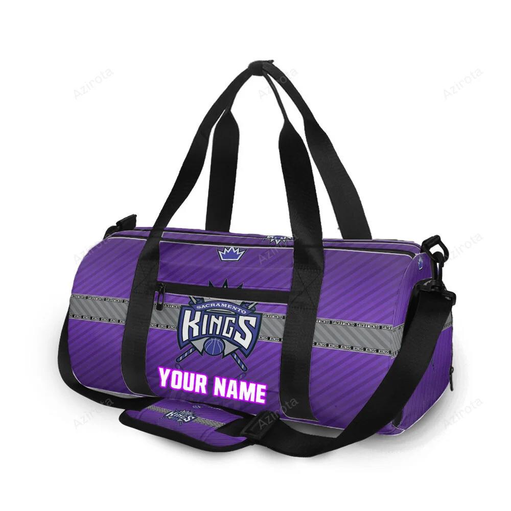 Sacramento kings emblem texture5 personalized name travel bag gym bag 2266 Travel Bag