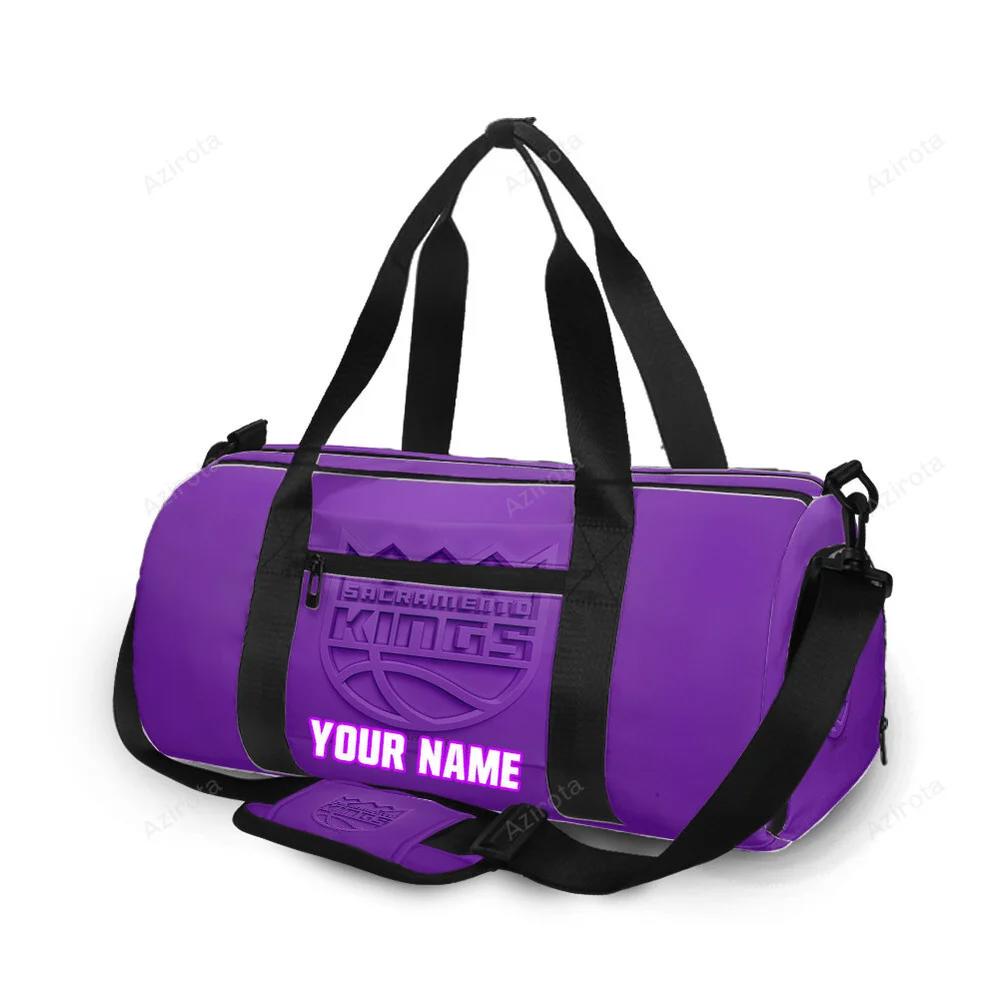 Sacramento kings emblem texture7 personalized name travel bag gym bag 2254 Travel Bag