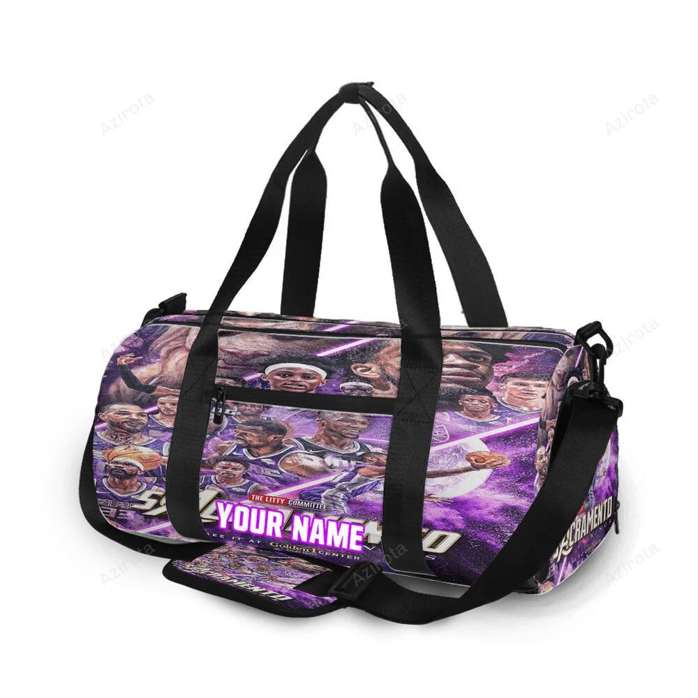 Sacramento kings poster personalized name travel bag gym bag 2382 Travel Bag