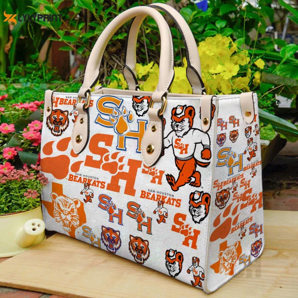 Sam houston bearkats leather handbag for women gift 4210 Women Leather Hand Bag
