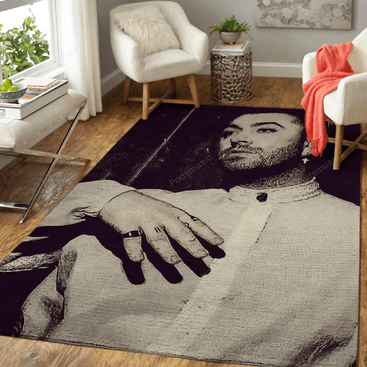 Sam smith 15 music art for fans area rug living room carpet rug regtangle carpet floor decor home decor Rectangle Rug