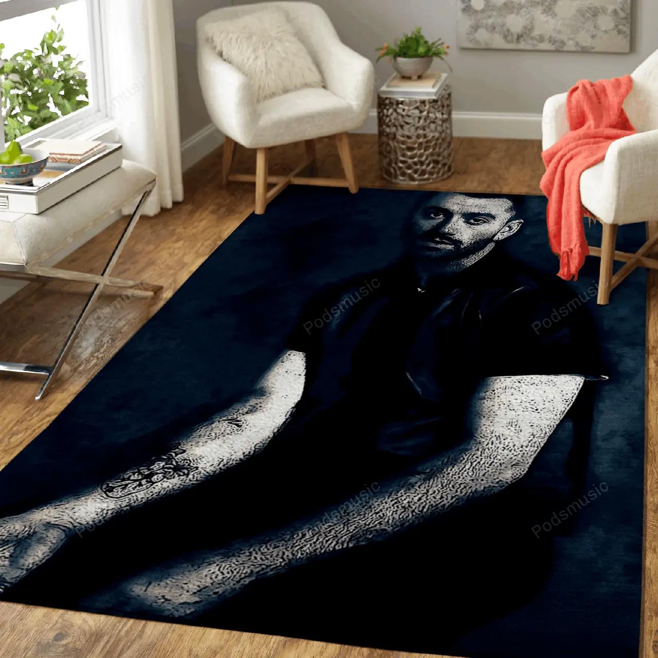 Sam smith 24 music art for fans area rug living room carpet rug regtangle carpet floor decor home decor Rectangle Rug