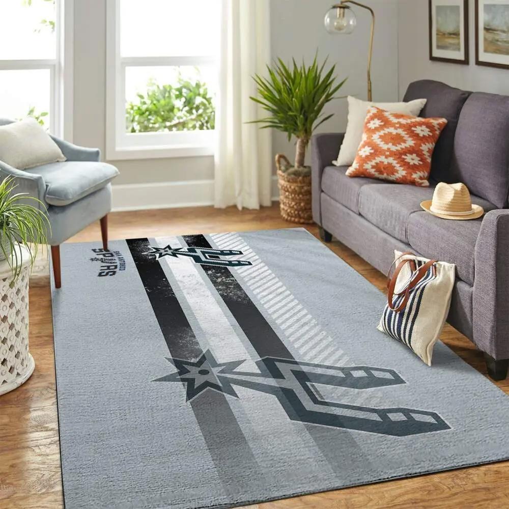 San antonio spurs nba area rugs living room carpet team logo regtangle carpet Rectangle Rug