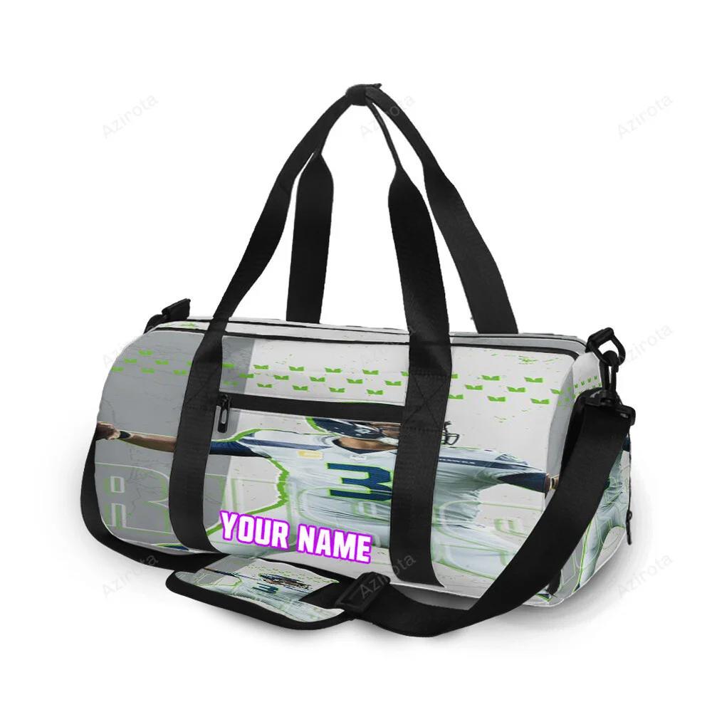 Seattle seahawks russell wilson12 personalized name travel bag gym bag 1194 Travel Bag