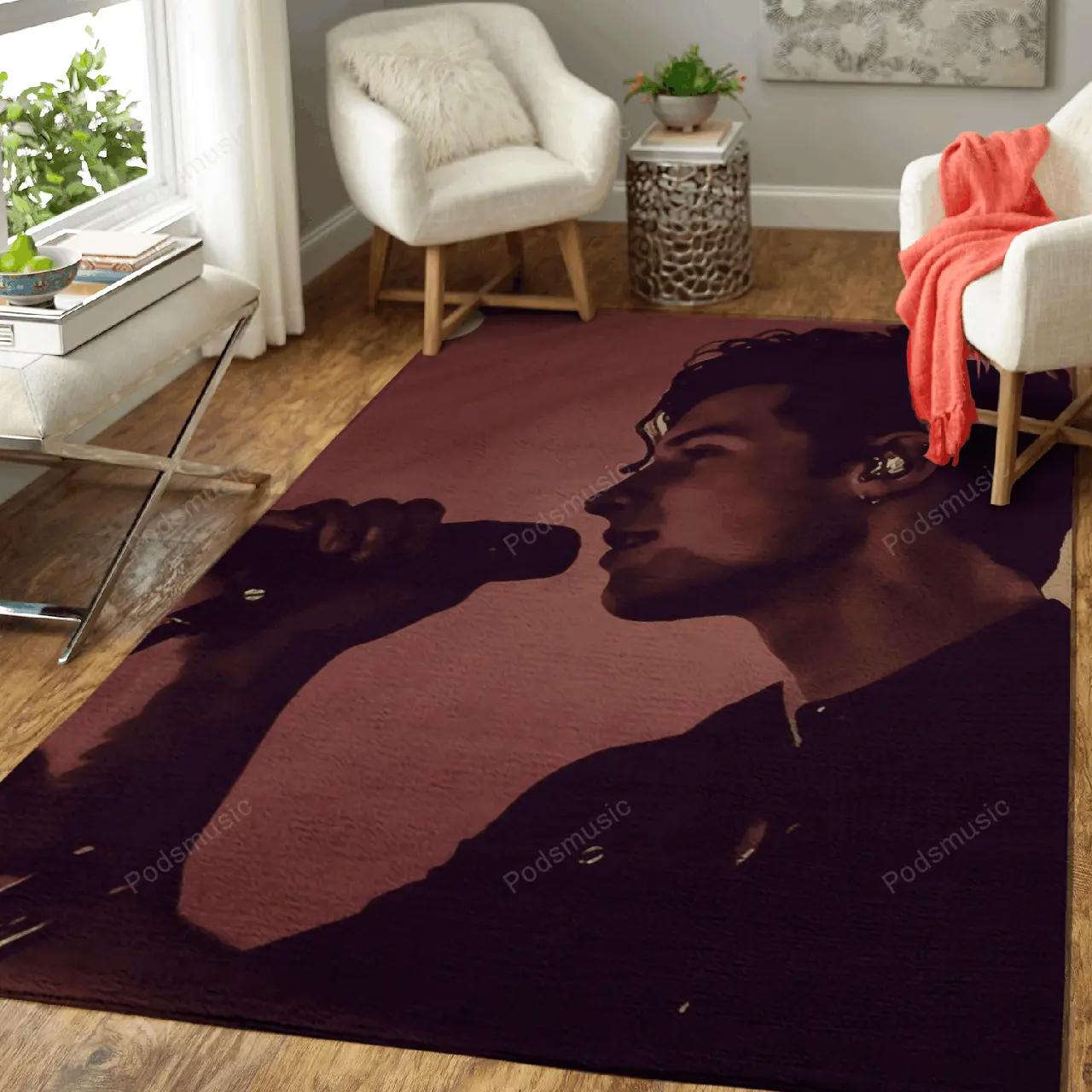 Shawn mendes 122 music art for fans area rug living room carpet rug regtangle carpet floor decor home decor Rectangle Rug