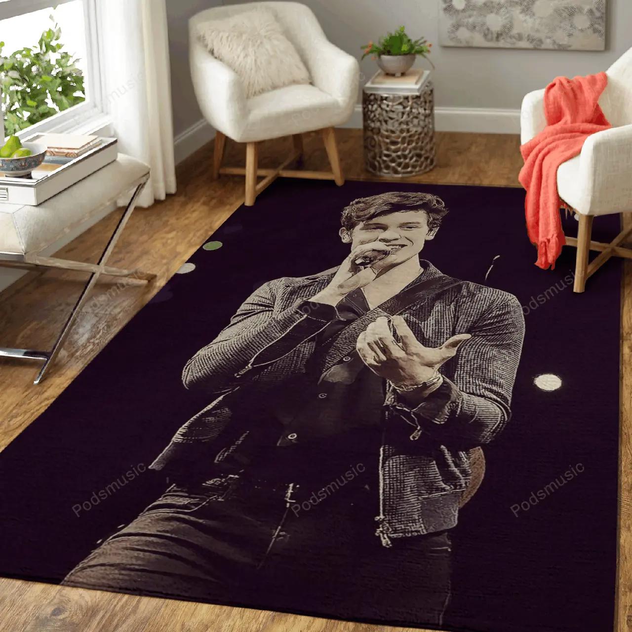 Shawn mendes 140 music art for fans area rug living room carpet rug regtangle carpet floor decor home decor Rectangle Rug