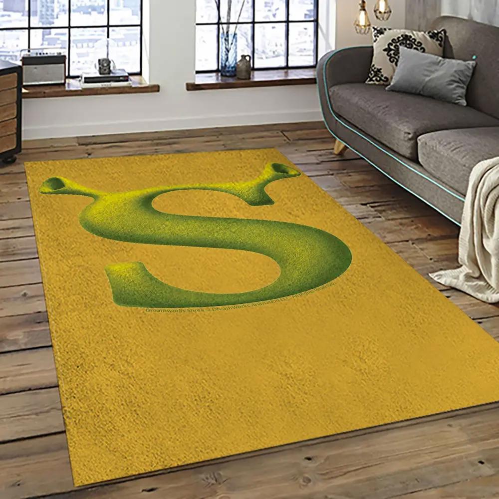 Shrek cartoon characters carpet area rug home decor gift best present for friends sk8 Rectangle Rug