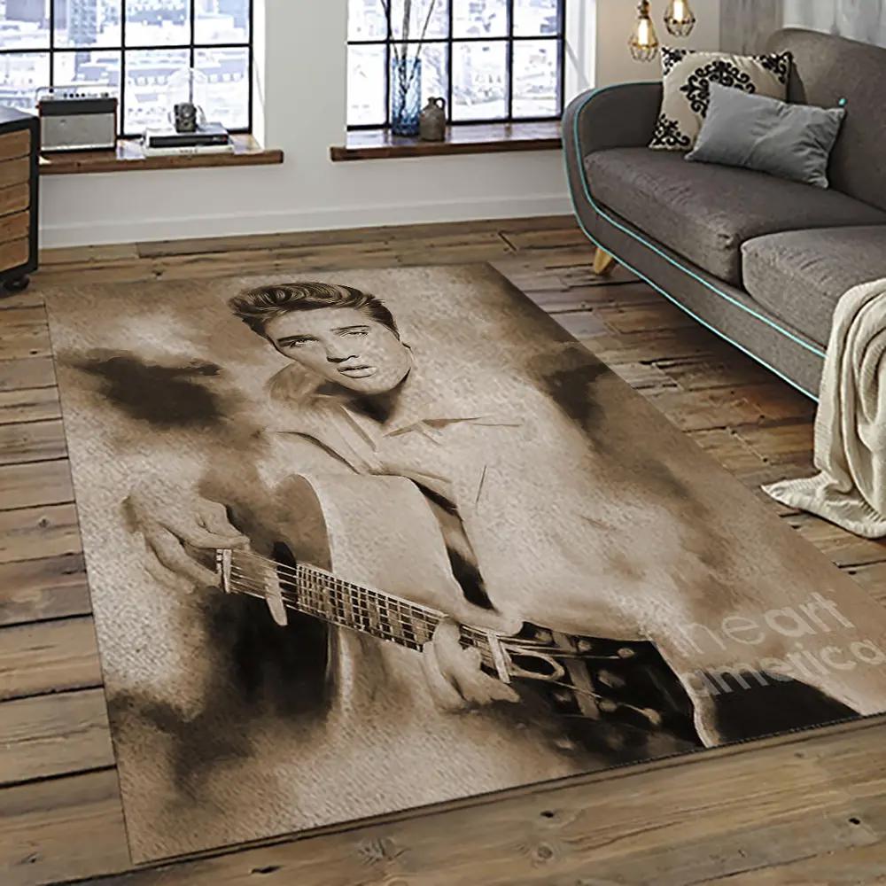 Singer elvis presley music carpet rectangle area rug for living room bedroom decor ep14 Rectangle Rug