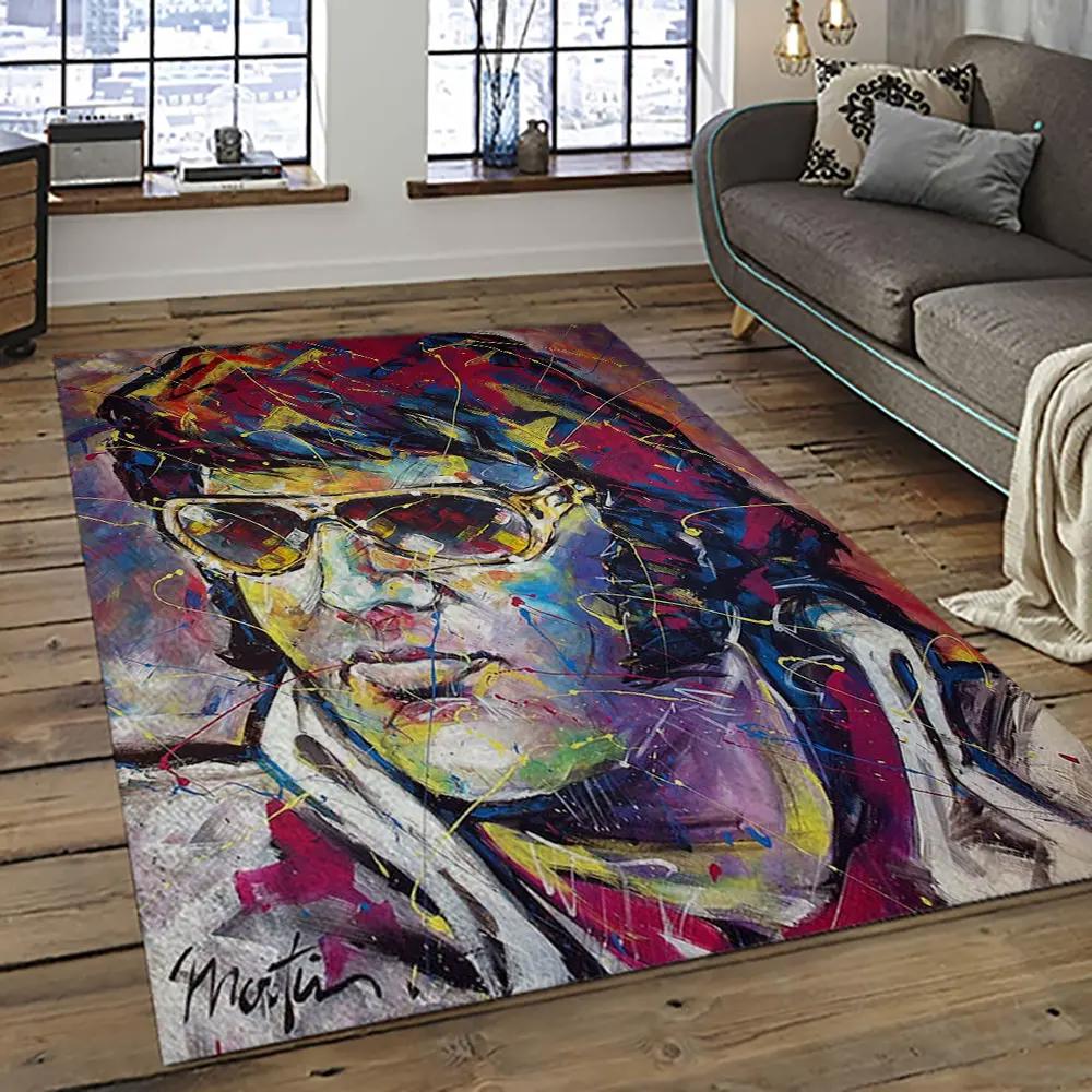 Singer elvis presley music carpet rectangle area rug for living room bedroom decor ep49 Rectangle Rug