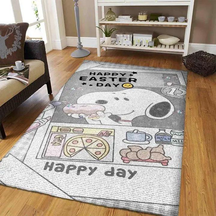 Snoopy area rug disney rugs rug regtangle carpet floor decor home decor v6715 Rectangle Rug