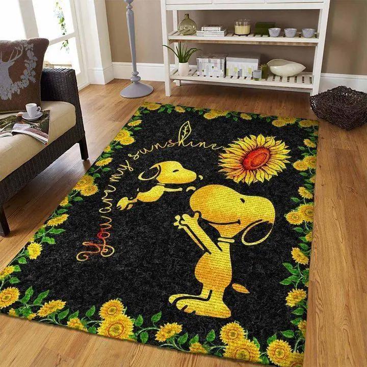 Snoopy area rug disney rugs rug regtangle carpet floor decor home decor v6718 Rectangle Rug